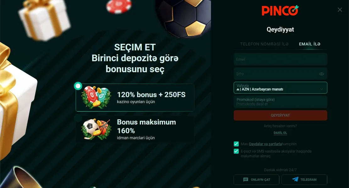 Qeydiyyat və Giriş: Pinco Cazino Hesabınızı Necə Açmalı?